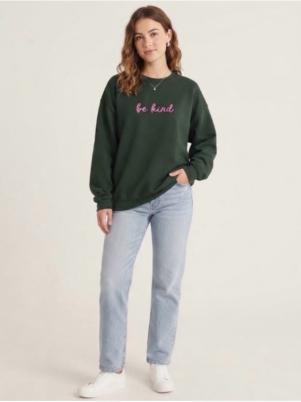 ‘Be Kind’ Embroidered Sweatshirt